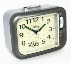 ATLANTA Réveil à Quartz Cadran Luminescent Crème Sonnerie Cloche