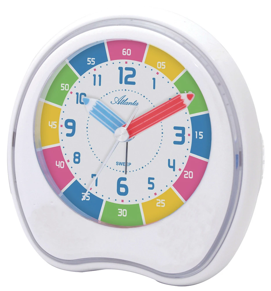 ATLANTA Réveil à Quartz Lumineux Blanc Pour Enfants – Image 2