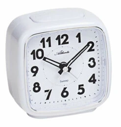 ATLANTA Réveil Silencieux Blanc Sonnerie Progressive