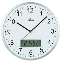 ATLANTA Pendule Murale Silencieuse Avec Température Et Hygrométrie