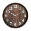 Horloge Murale Moderne Façon Bois Foncé