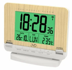 Réveil Numérique Radio-piloté Double Alarme Température