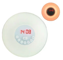 Radio Réveil Simulateur D'aube Blanc Sur Secteur Volume Réglable