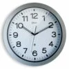 Horloge Murale Radio-pilotée En Plastique Gris