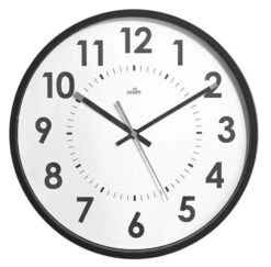 Pendule Murale Ronde Silencieuse Noire