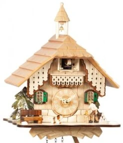 Coucou à Quartz Musical Bois Naturel 29 Cm