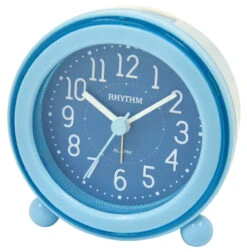 Rhythm Réveil Silencieux Rond Bayard Bleu Lumière LED