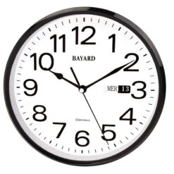 Pendule Murale à Calendrier Noire Jour Et Date