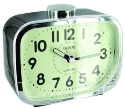 Réveil à Quartz Gris Foncé Sonnerie Sur Cloche Ou Bip-bip