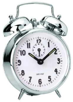 Réveil Mécanique Chromé Brillant à Cloches