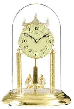 Pendule 400 Jours à Quartz Cadran Floral Boules Cristal 30 Cm