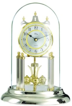 Pendule 400 Jours à Quartz Bicolore Boules Dorées Grand Modèle 30 Cm