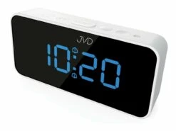 Réveil Digital Blanc Sur Secteur Double Alarme