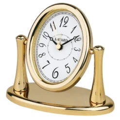 Réveil De Style Bayard Pivotant Métal Doré
