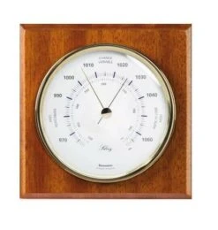 Baromètre Aiguille En Bois De Merisier