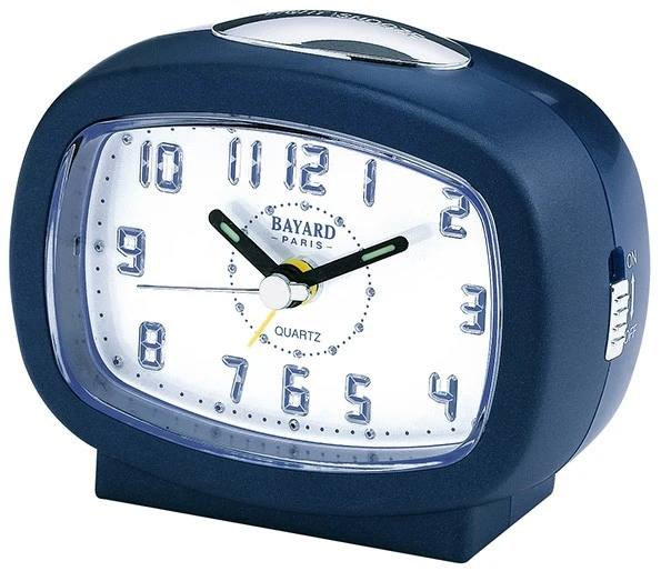 Réveil Matin Silencieux Bleu Satiné Bayard