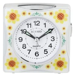 Réveil Enfant Blanc Thème Fleurs Bayard