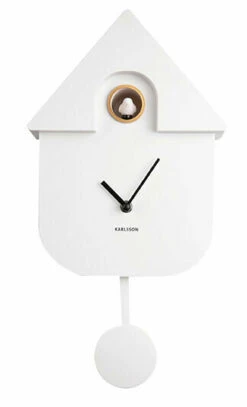 Coucou Moderne Blanc Karlsson à Volume Réglable