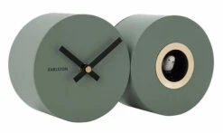 Coucou Moderne Vert Rond Karlsson à Volume Réglable