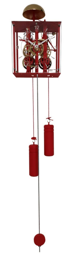 Horloge Comtoise Moderne Squelette En Métal Peint