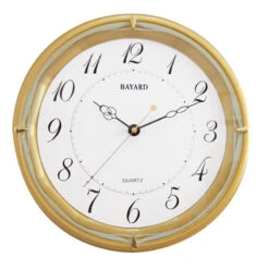 Pendule Murale Bayard Entourage Doré